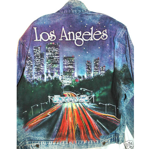 LOS ANGELES handpainted Denim Jacket by Tony Alamo | Sentimental Value